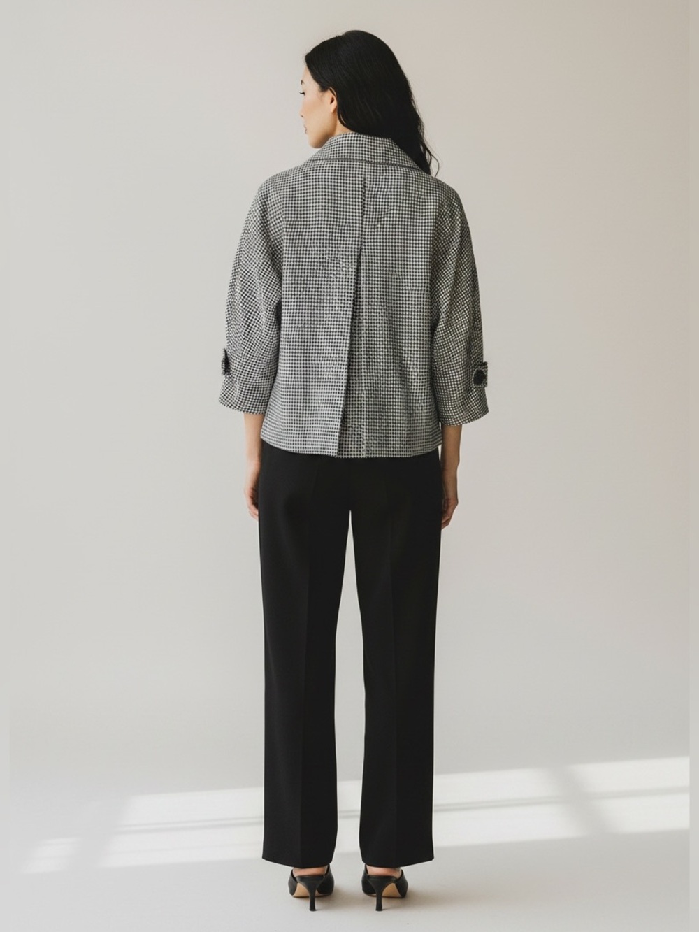 mac & jac Vintage Houndstooth Jacket Blazer - Picture 9 of 11